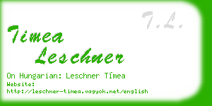 timea leschner business card